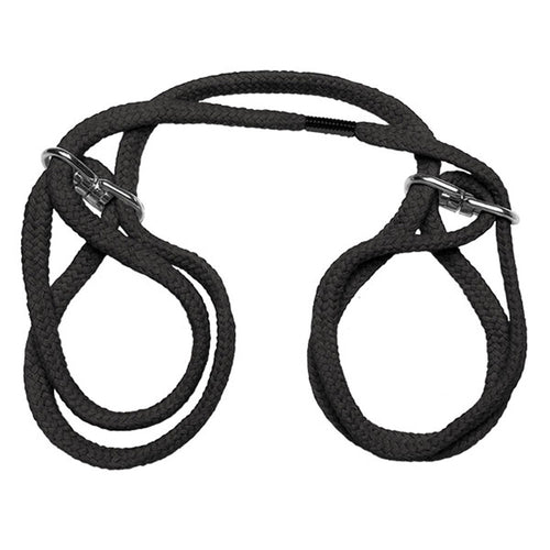 Japanese Style Bondage - Cotton Wrist or Ankle Cotton Cuffs - Black
