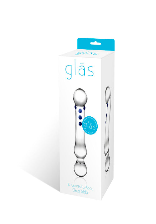 Curved G-Spot 6" Glass Dildo